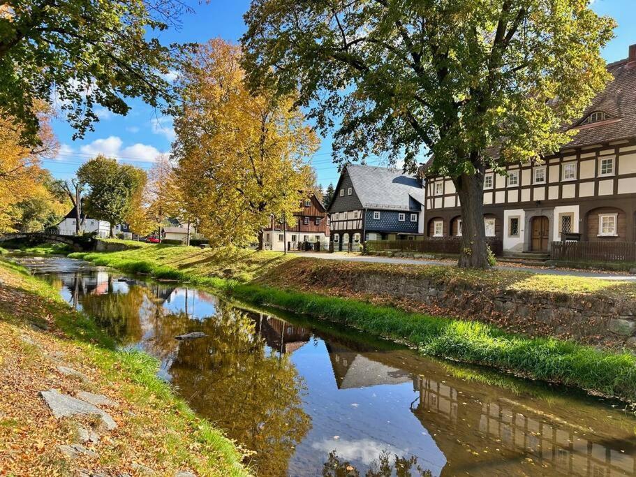 Rustikales Studio-Apartment Blockstube Im Haus Selma Großschönau Exteriör bild