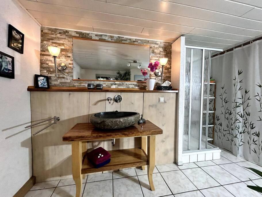 Rustikales Studio-Apartment Blockstube Im Haus Selma Großschönau Exteriör bild