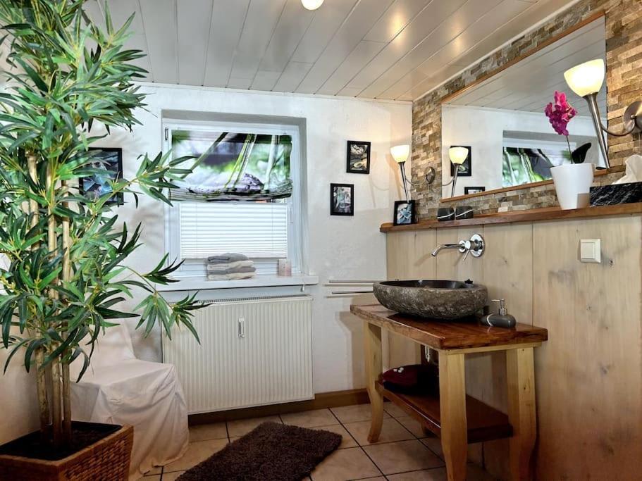 Rustikales Studio-Apartment Blockstube Im Haus Selma Großschönau Exteriör bild